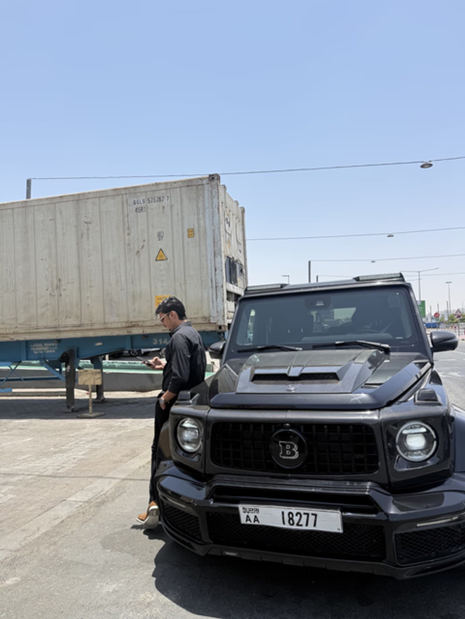 Aaryan Choudhary at a Dubai trade and logistics site